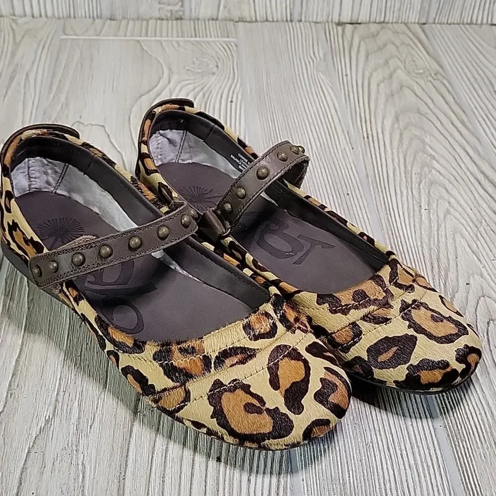 OTBT Gamine Cheetah Print Mary Jane Flats Womens Size 6.5 NEW